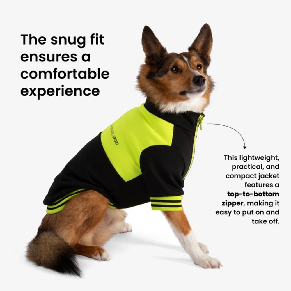 NANDOG PET GEAR  Dog Sport Jacket  Black/ Yellow Size : L - Picture 6 of 8